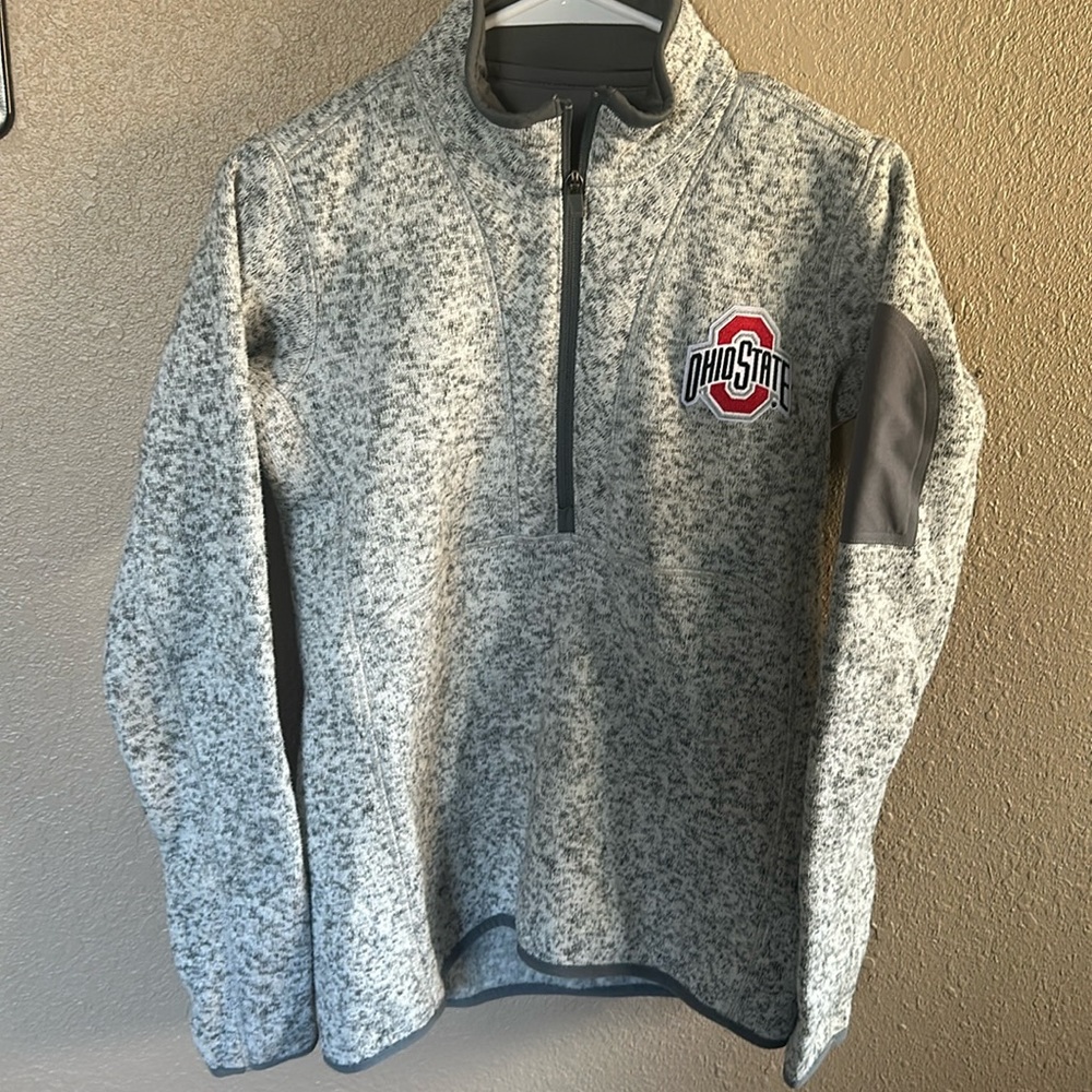 NCAA Ohio State Antigua Half—Zip Pullover Jacket